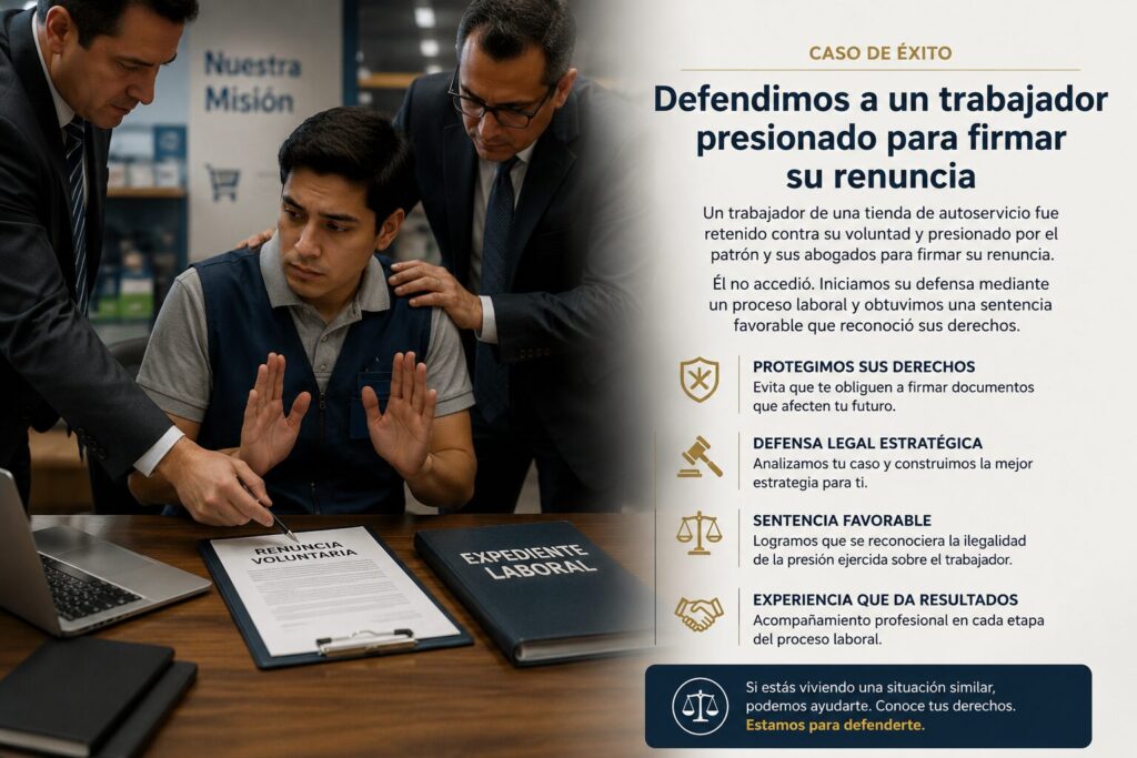 Caso de éxito: despido injustificado en una tienda de autoservicio