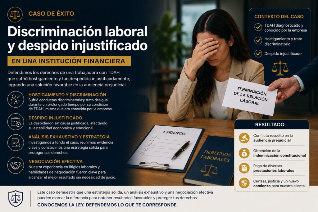 Caso de éxito: discriminación laboral en una institución financiera