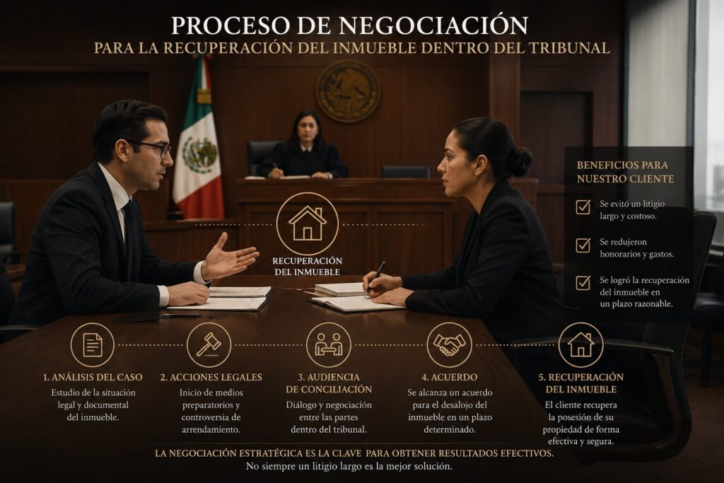 Caso de éxito: recuperación de inmueble mediante negociación