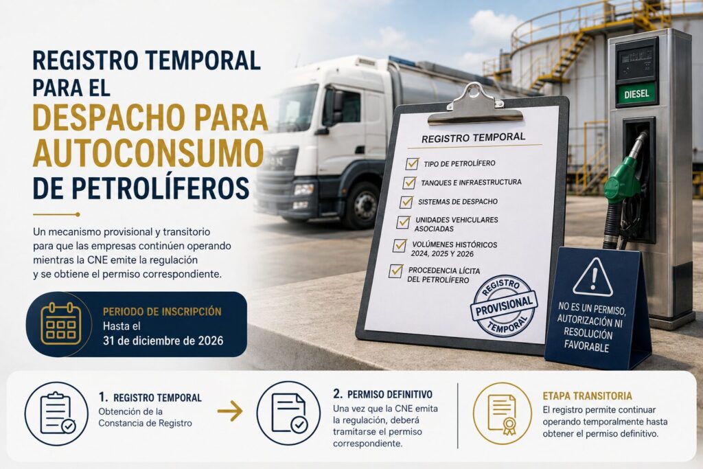 Despacho para autoconsumo de petrolíferos